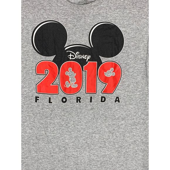 Disney 2019 Florida Unisex T-Shirt Gray Size M (38/40) Short Sleeve - Picture 2 of 4